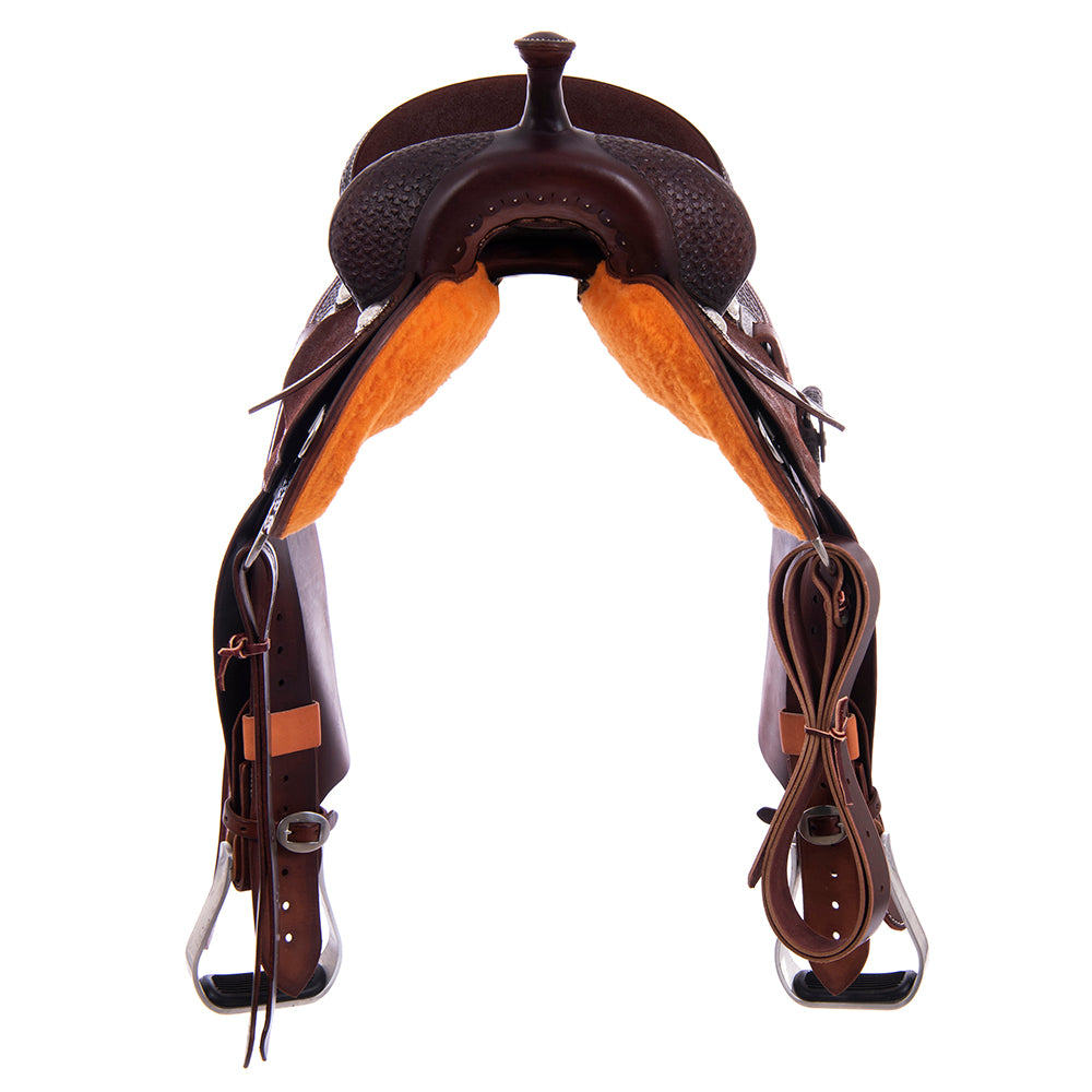 Burns Chocolate SO/RO Barrel Saddle- Round- 1/2 Snowflake