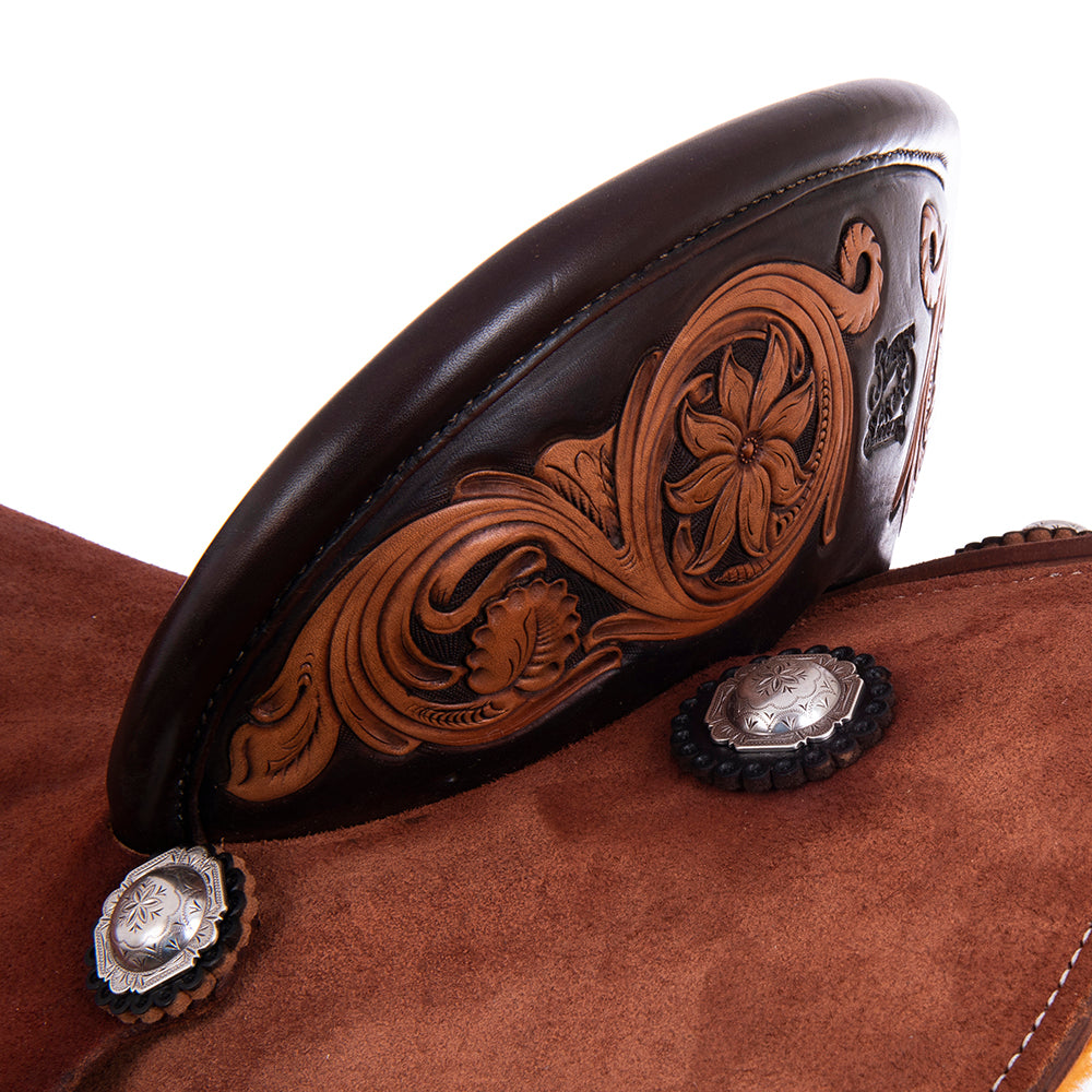 Burns  Russet SO Chestnut RO - Round - 1/8 Full Sunflower w/ Chocolate Painted Background - Standard