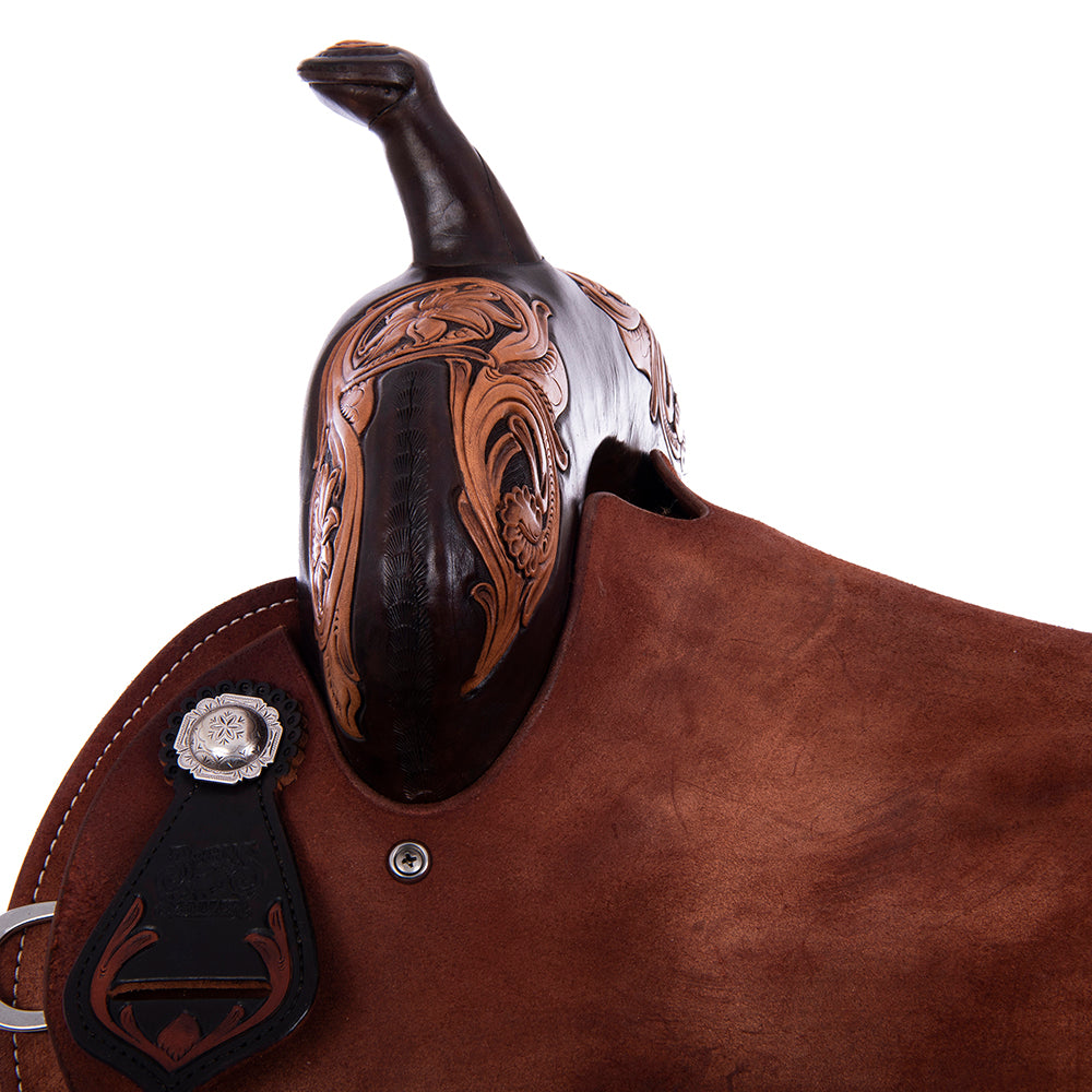 Burns  Russet SO Chestnut RO - Round - 1/8 Full Sunflower w/ Chocolate Painted Background - Standard