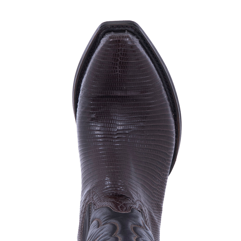 Ladies Cowboy 13" Chocolate Lizard Winn Stitch MV Sole