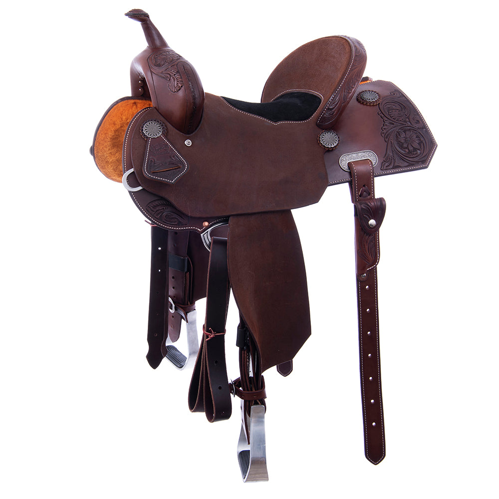 Chocolate Notched 1/2 Waffle Barrel Saddle – Sunny D Tooling