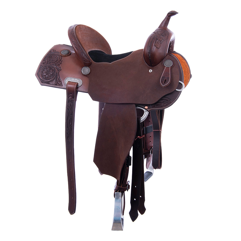 Chocolate Notched 1/2 Waffle Barrel Saddle – Sunny D Tooling