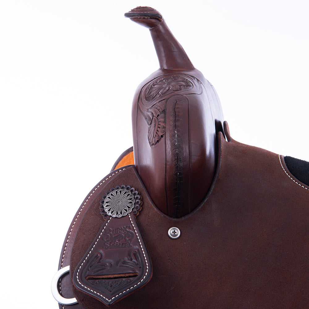 Chocolate Notched 1/2 Waffle Barrel Saddle – Sunny D Tooling
