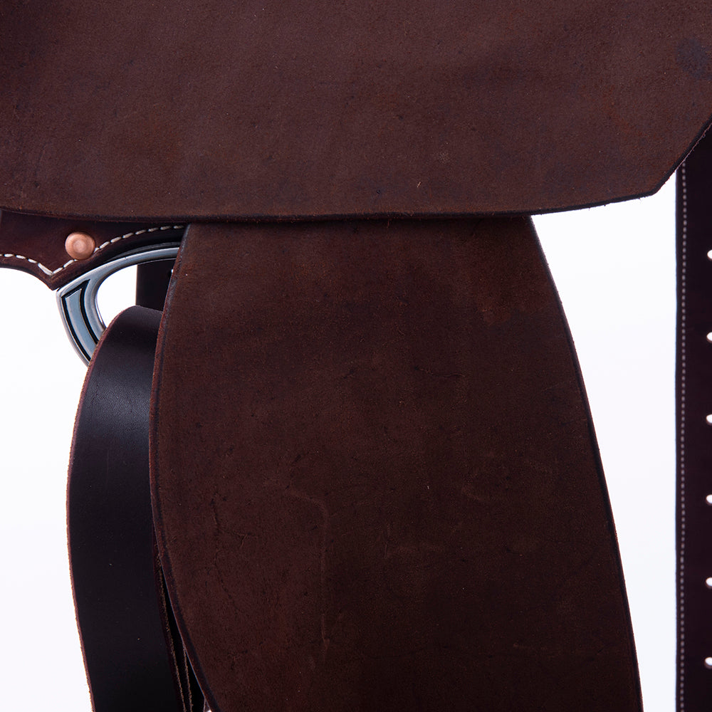 Chocolate Notched 1/2 Waffle Barrel Saddle – Sunny D Tooling