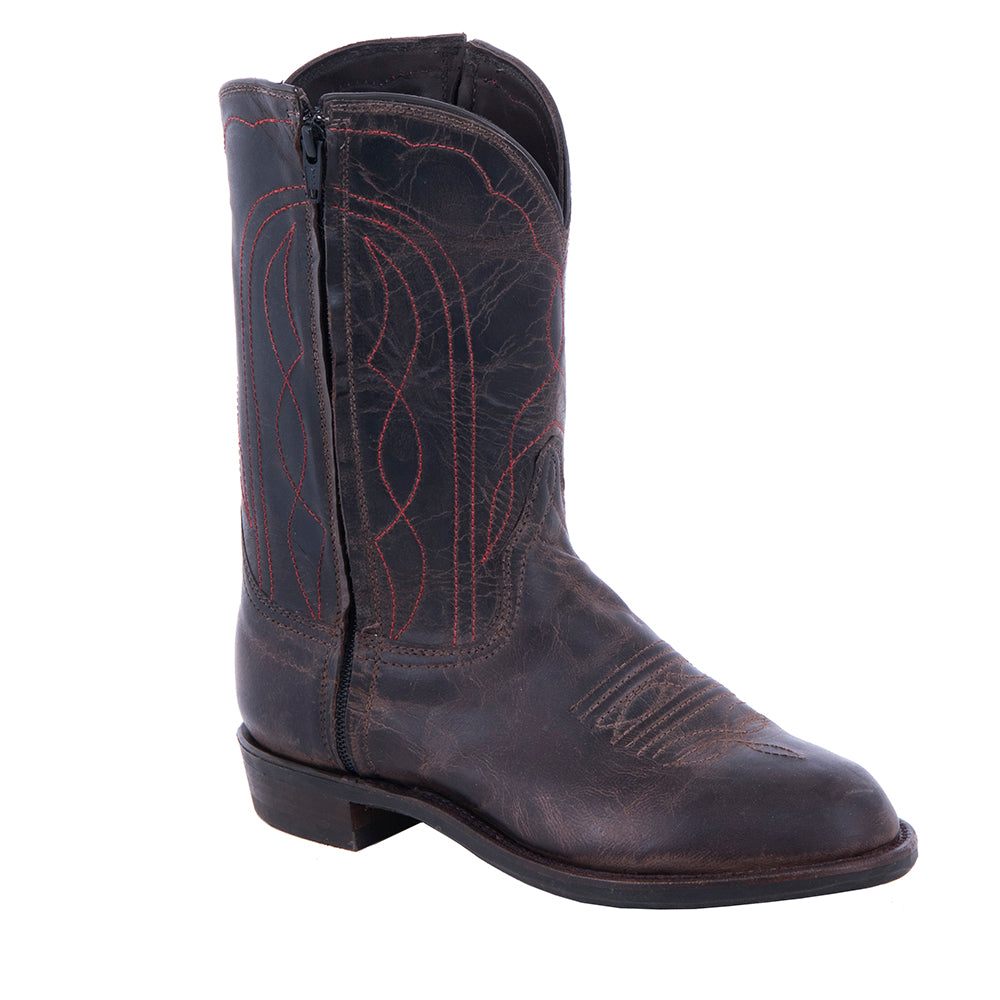 Ladies Roper 10" Tobac Goat Winn Stitch