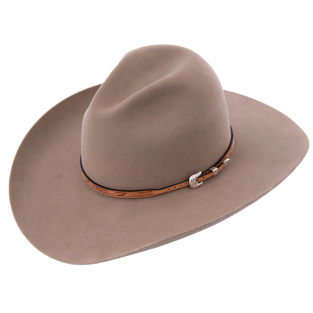 WILD ROSE TOOLED HAT BAND 3/8-1/4 NAT
