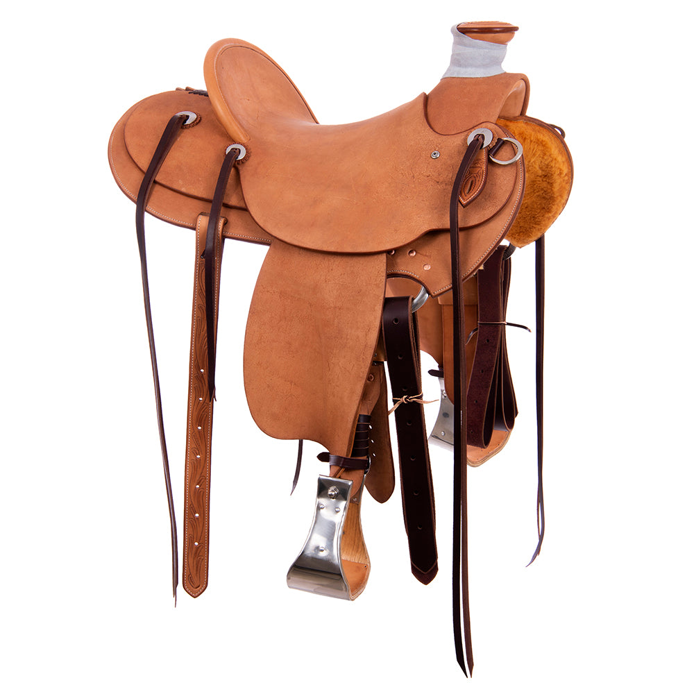 Russet RO Ranch Saddle- Kidney Bean- No Tooling- Standard Binding- Hard Seat