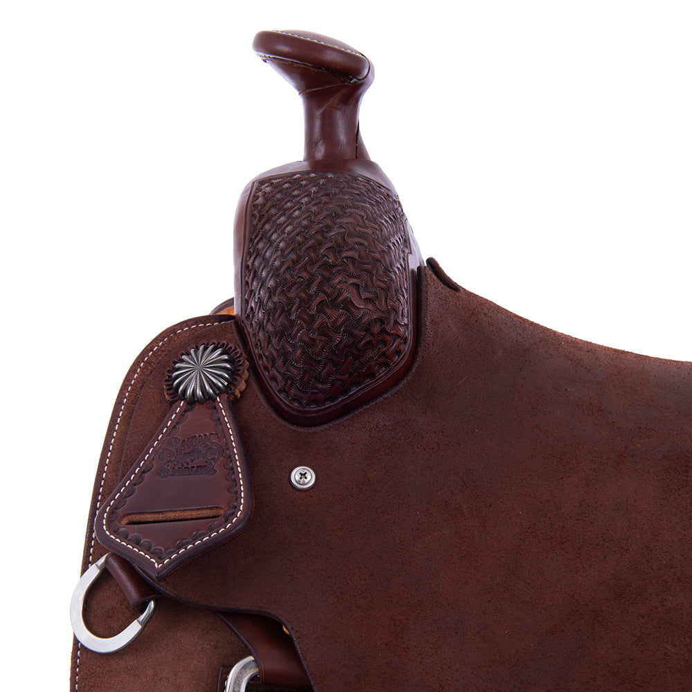 Burns Chocolate SO/RO Team Rope Saddle - Conventional - 1/8 Axe