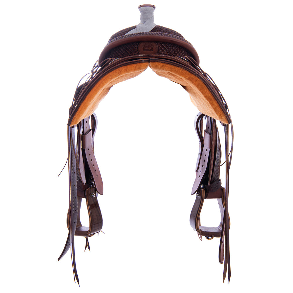 Burns Chocolate SO/RO Ranch Roper - Notched - 1/8 Waffle - Inskirt