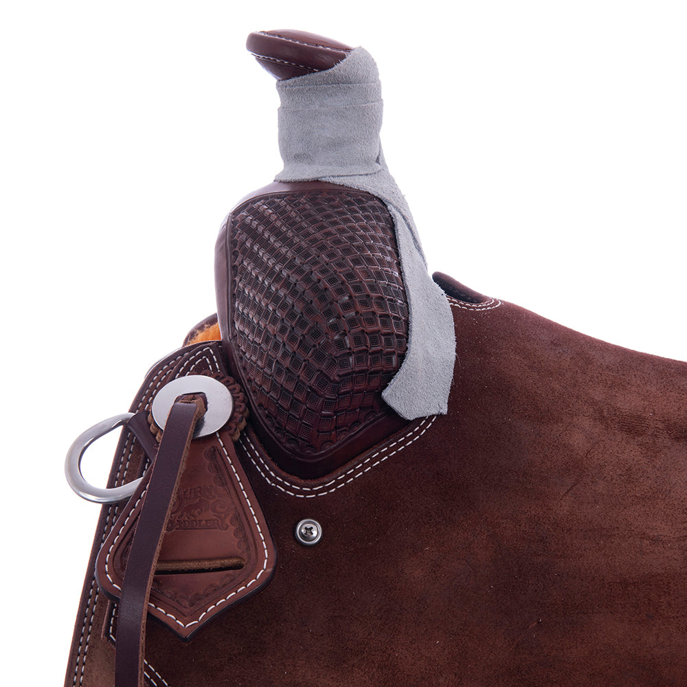 Burns Chocolate SO/RO Ranch Roper - Notched - 1/8 Waffle - Inskirt