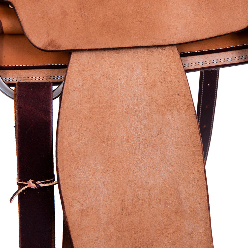 Burns Russet SO/RO Team Roper - Semi Square -  1/4 WYO Floral w/ 1/2 Snake Border