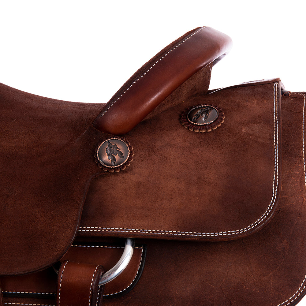 Burns Chocolate RO Rope Saddle - Conventional - No Tooling