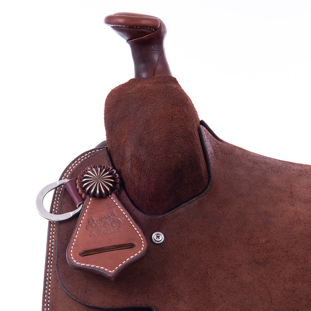 Burns Rope Saddle Chocolate RO - Conventional - No Tooling - Cheyenne - Single Skirt
