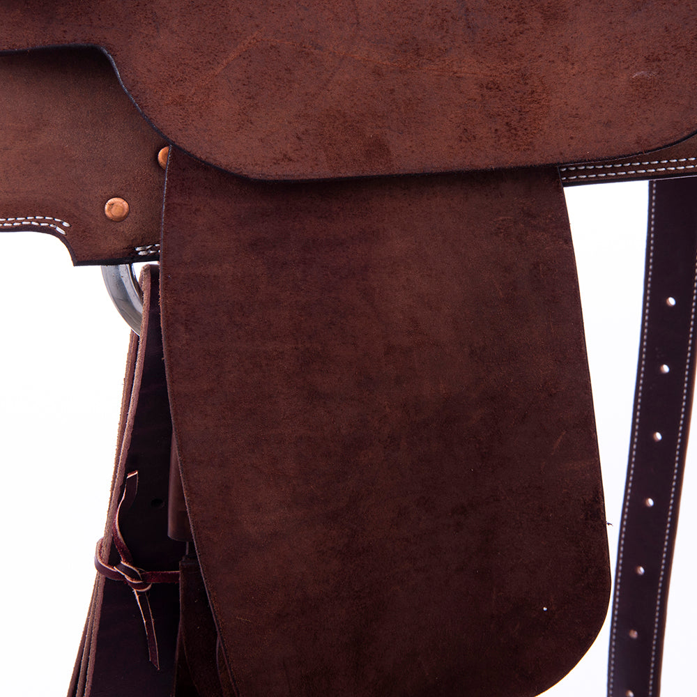 Burns Rope Saddle Chocolate RO - Conventional - No Tooling - Cheyenne - Single Skirt