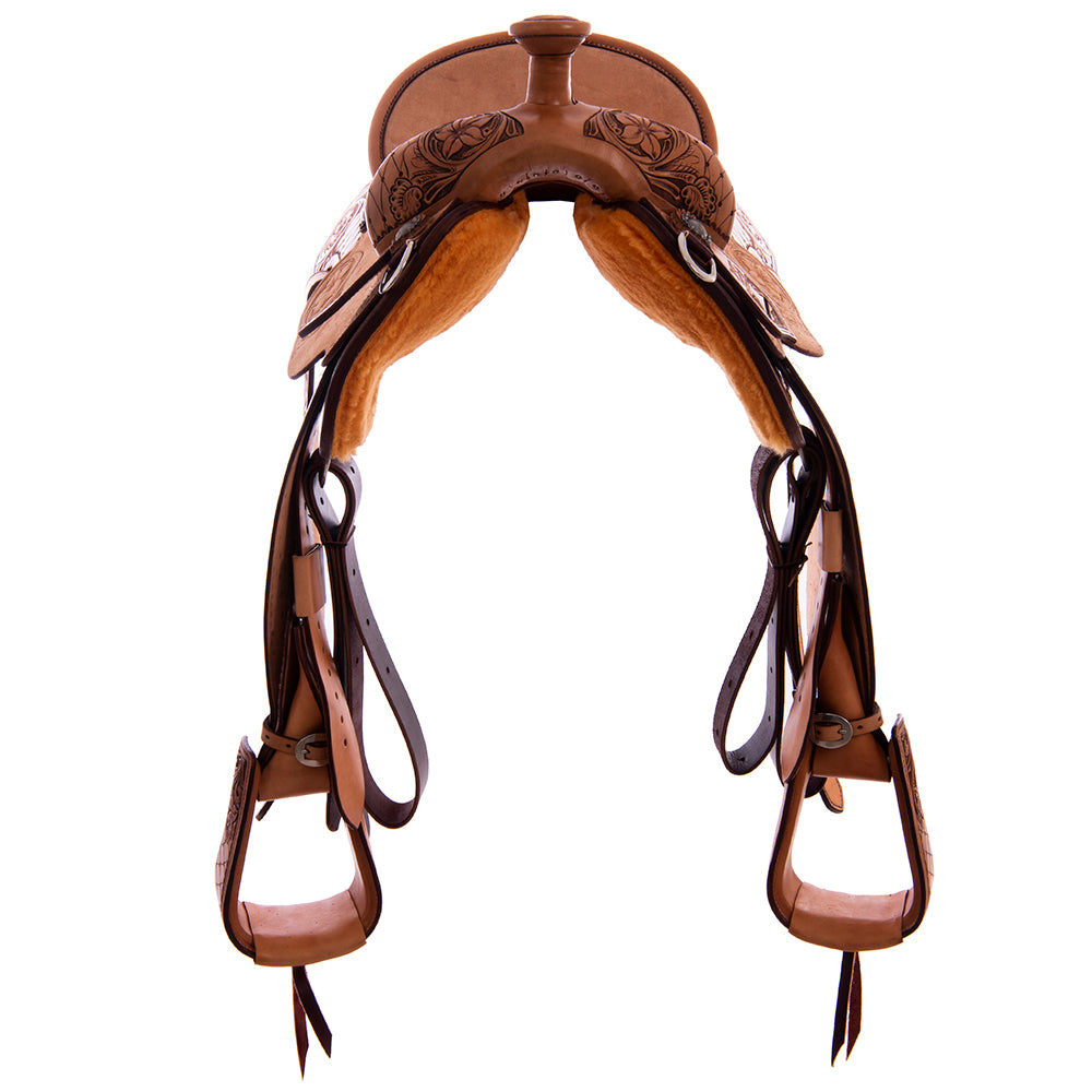 Burns 3/4 Russet SO 1/4 Antique Russet RO - Conventional - Geo/Floral with Old World Cross/DDaisy -