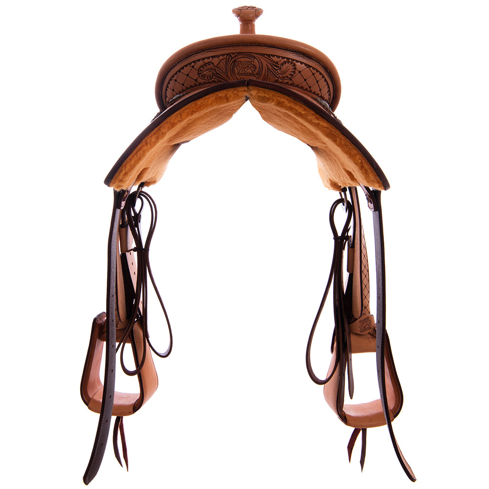 Burns 3/4 Russet SO 1/4 Antique Russet RO - Conventional - Geo/Floral with Old World Cross/DDaisy -