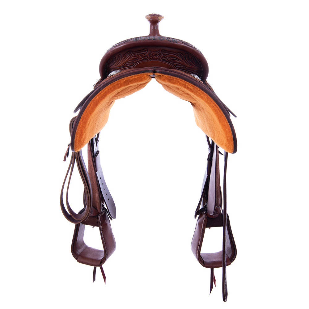 Burns Rope Saddle 1/8 Chocolate SO 7/8 RO - Conventional - Bead Line Border 1/8 DDaisy - Cheyenne