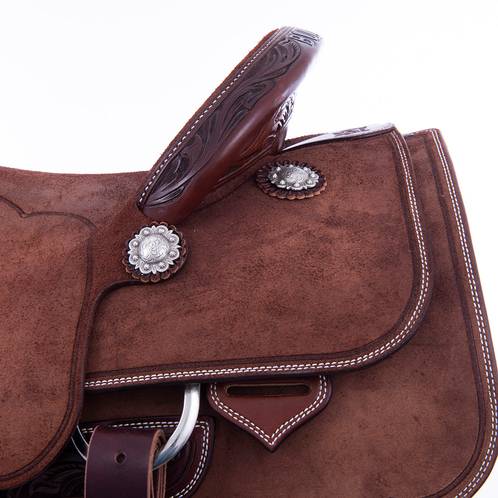 Burns Rope Saddle 1/8 Chocolate SO 7/8 RO - Conventional - Bead Line Border 1/8 DDaisy - Cheyenne