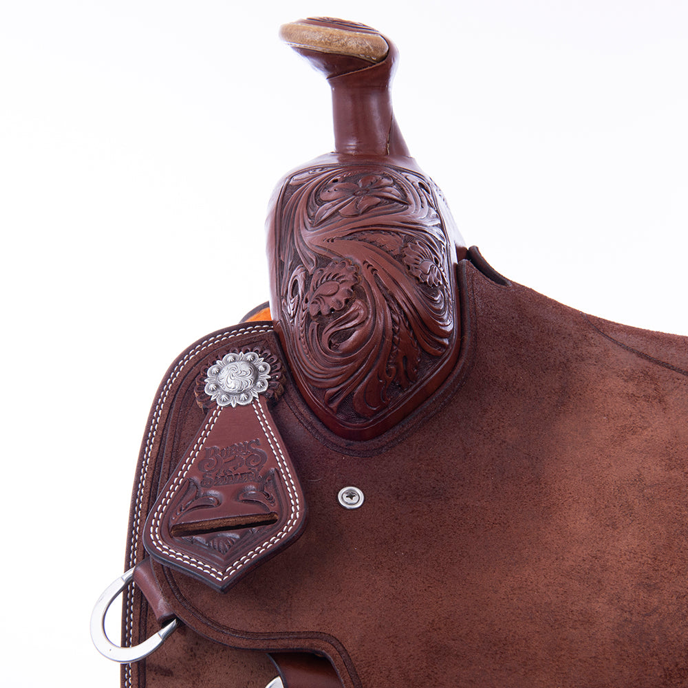 Burns Rope Saddle 1/8 Chocolate SO 7/8 RO - Conventional - Bead Line Border 1/8 DDaisy - Cheyenne