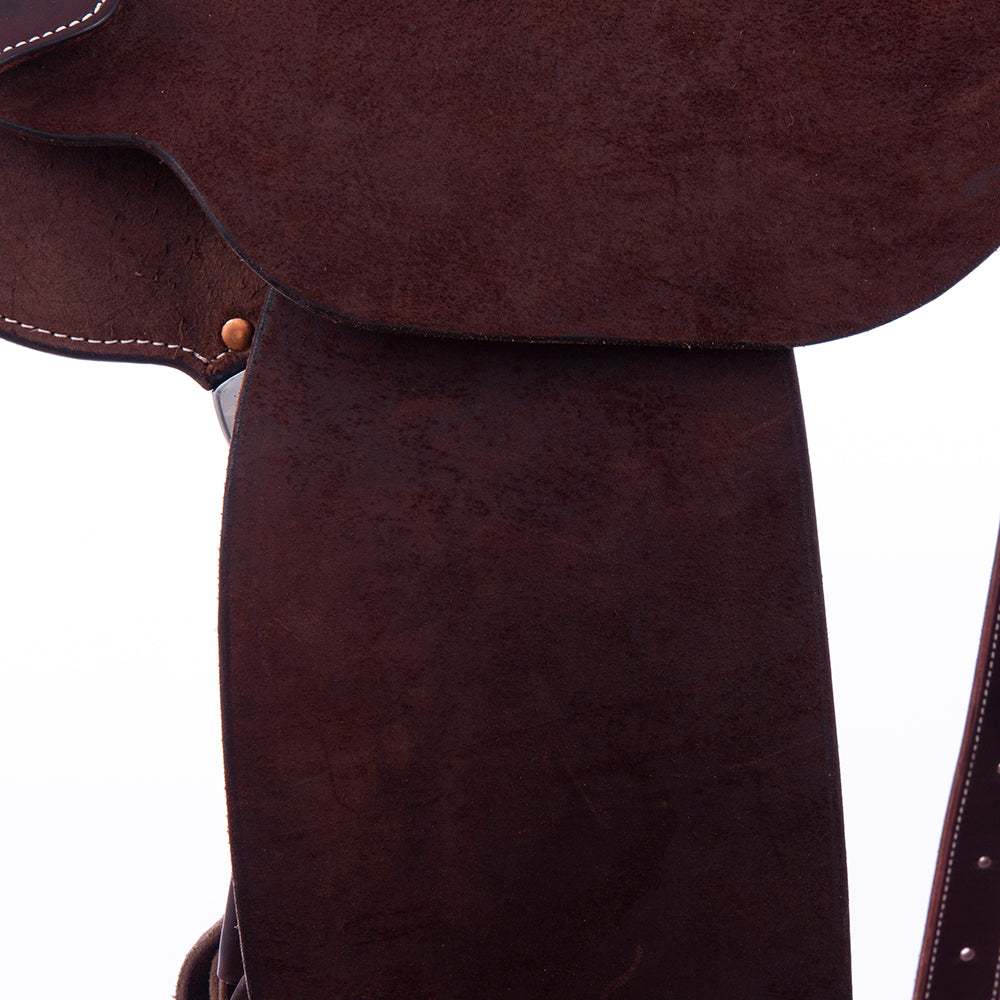 CHOCOLATE RO LIGHTWEIGHT VERSATILITY SADDLE- ROUND- SINGLE INSKIRT- CHEYENNE- HARD SEAT