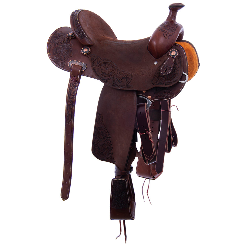 1/2 Chocolate SO 1/2 RO Lightweight Versatility Saddle- Round- D Daisy FC- Cheyenne