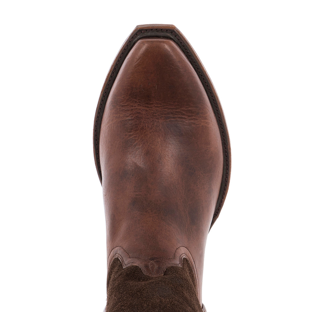 Mens Cowboy 12" Mocha Bison CH Moto RO Upper Covered Side Seam/Collar