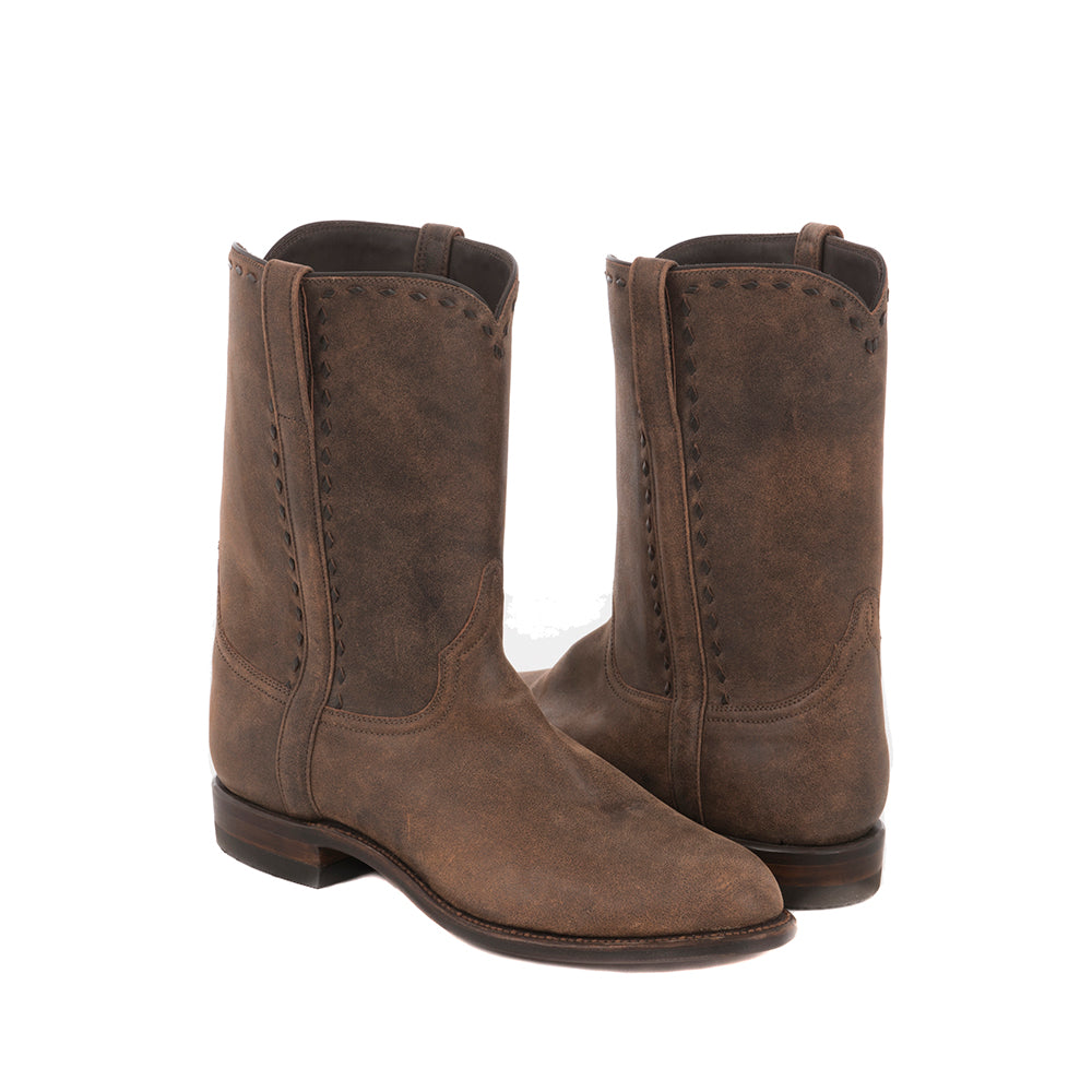 Men's Roper 10-1 Brown Bomber CH Buckstitch Covered Side Seam