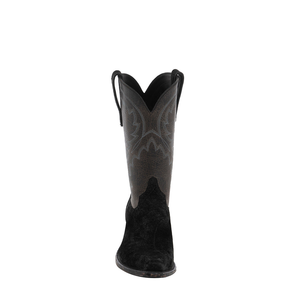 Men's Black Hippo/Grey Bison Cowboy Boot