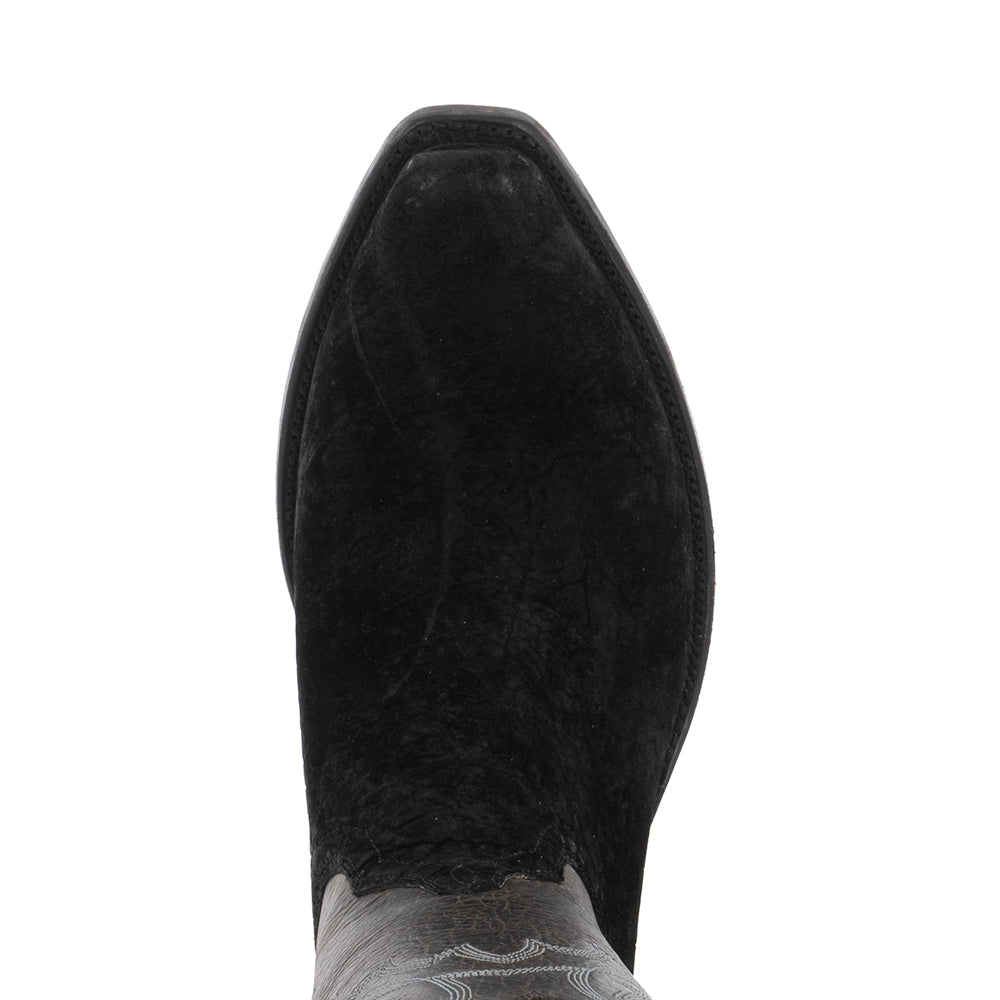 Men's Black Hippo/Grey Bison Cowboy Boot