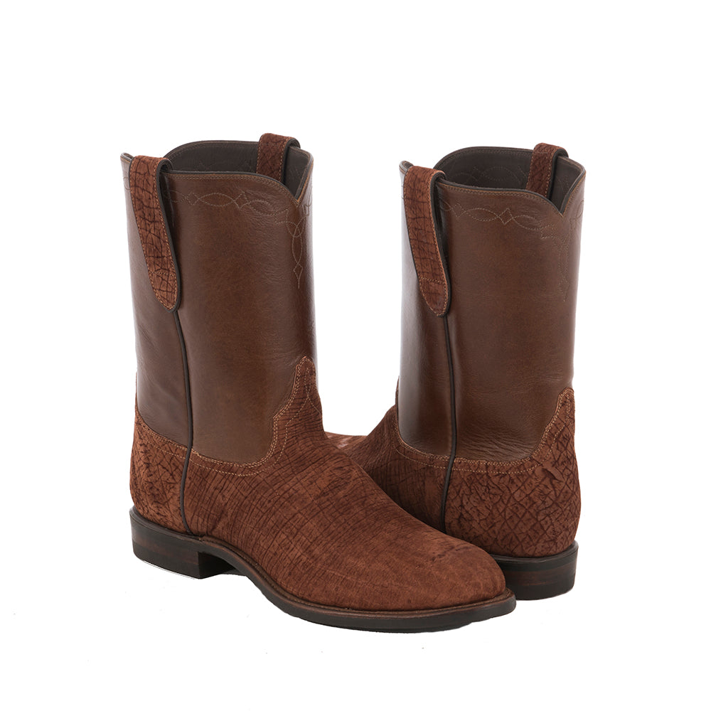 MEN'S RUST HIPPO ROPER COWBOY BOOT