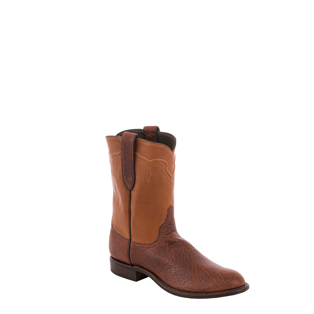 Men's Peanut Bison British Tan Top Roper Boot