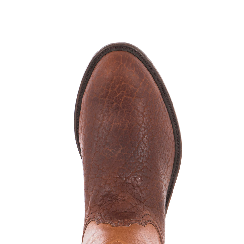 Men's Peanut Bison British Tan Top Roper Boot