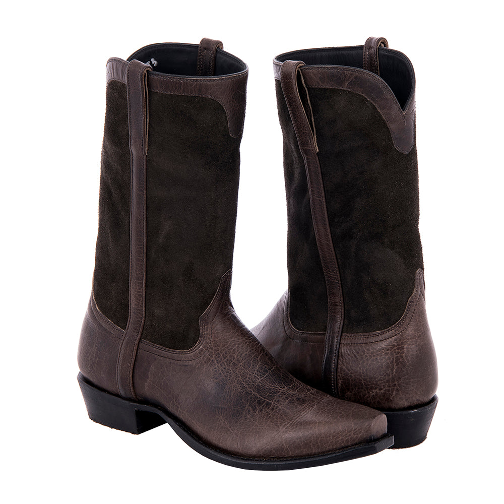 Men's Henry Bison Grey Cowboy Boot w/ Covered Side Seam