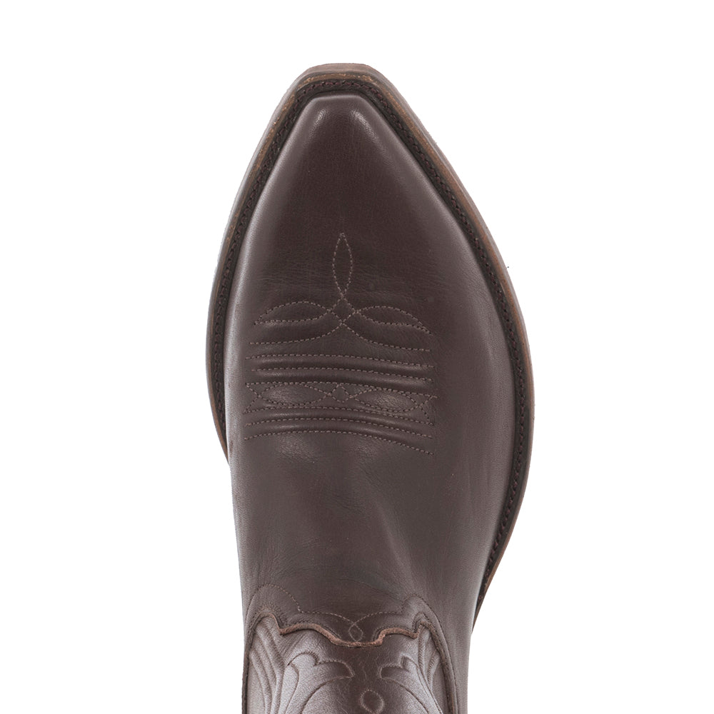 MEN'S BRN ANALINE COWBOY BOOT CORDED TOP