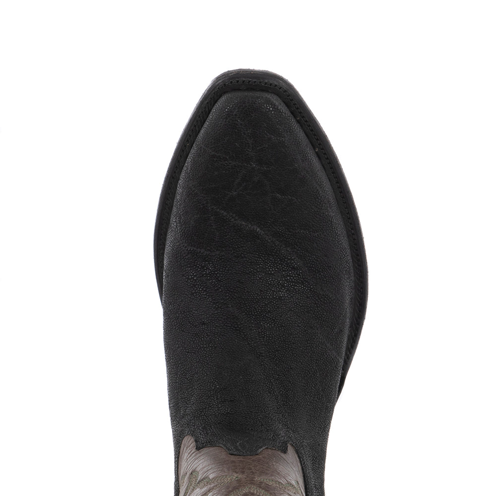 MEN'S BLACK ELEPHANT COWBOY BOOT GRAY BISON