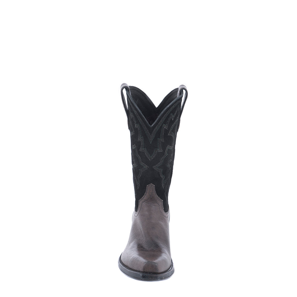 Men's Henry Grey Bison w/ Black Aniline RO Cowboy Boot