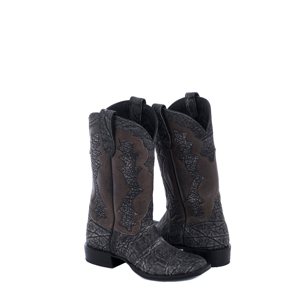 LADIES GREY ELEPHANT/GREY ELEPHANT INLAY COWBOY BOOT