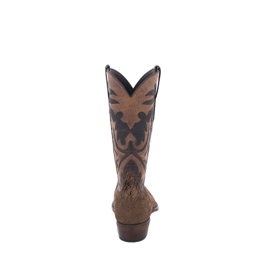Men's Tan Hippo/Tobac Goat Fern Inlay Cowboy Boot
