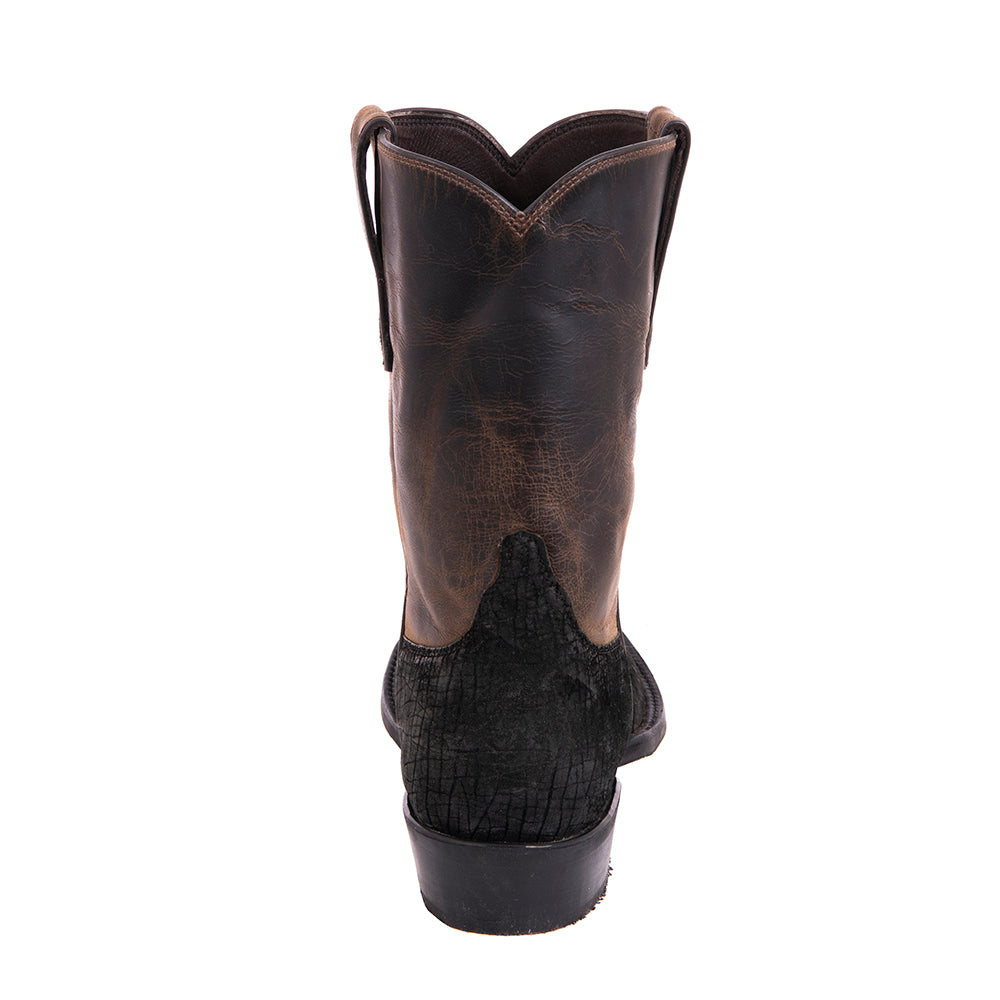 Men's Cowboy 10" Black Hippo Tobac Goat Upper MV Sole