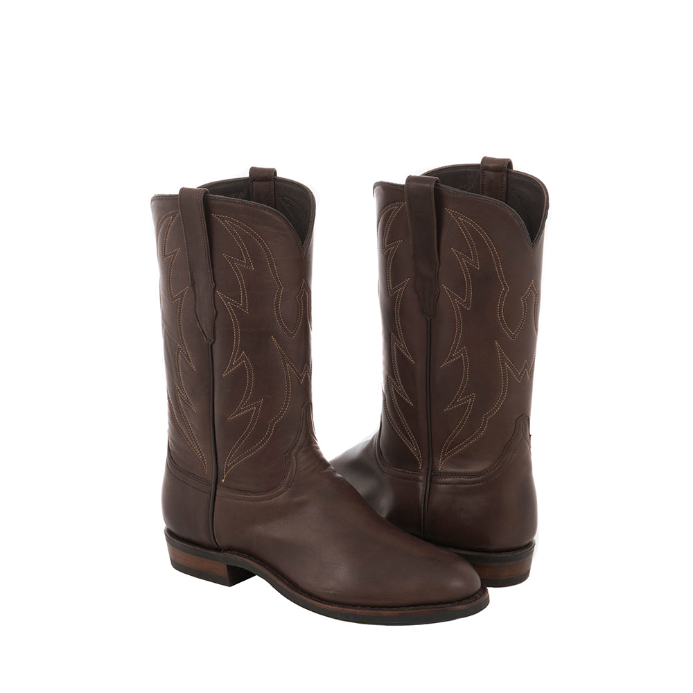 Men's Roper 12-2 Brown Aniline Crown Stitch