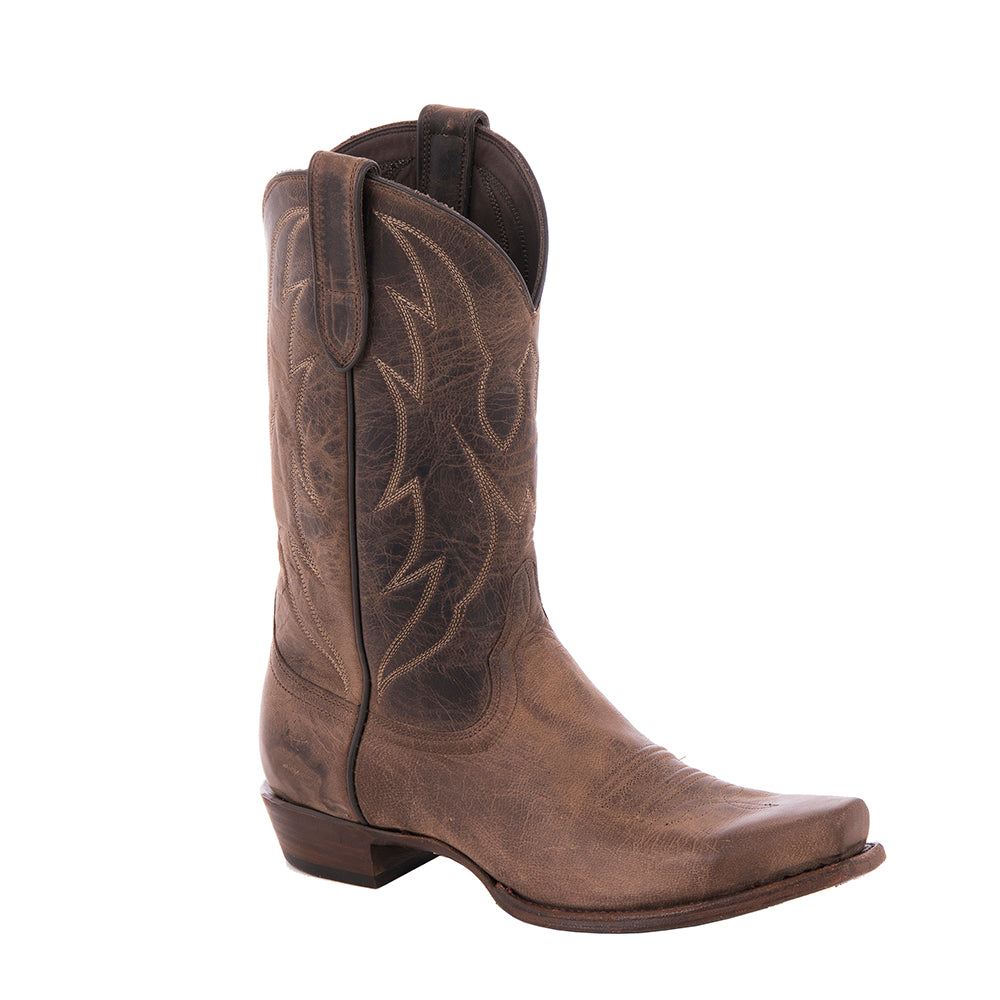 Men's Tobac Cowboy Boot w/ Stitched Top