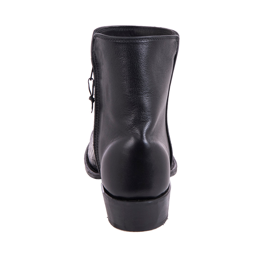 Men's Shorty Black Caiman Black Aniline