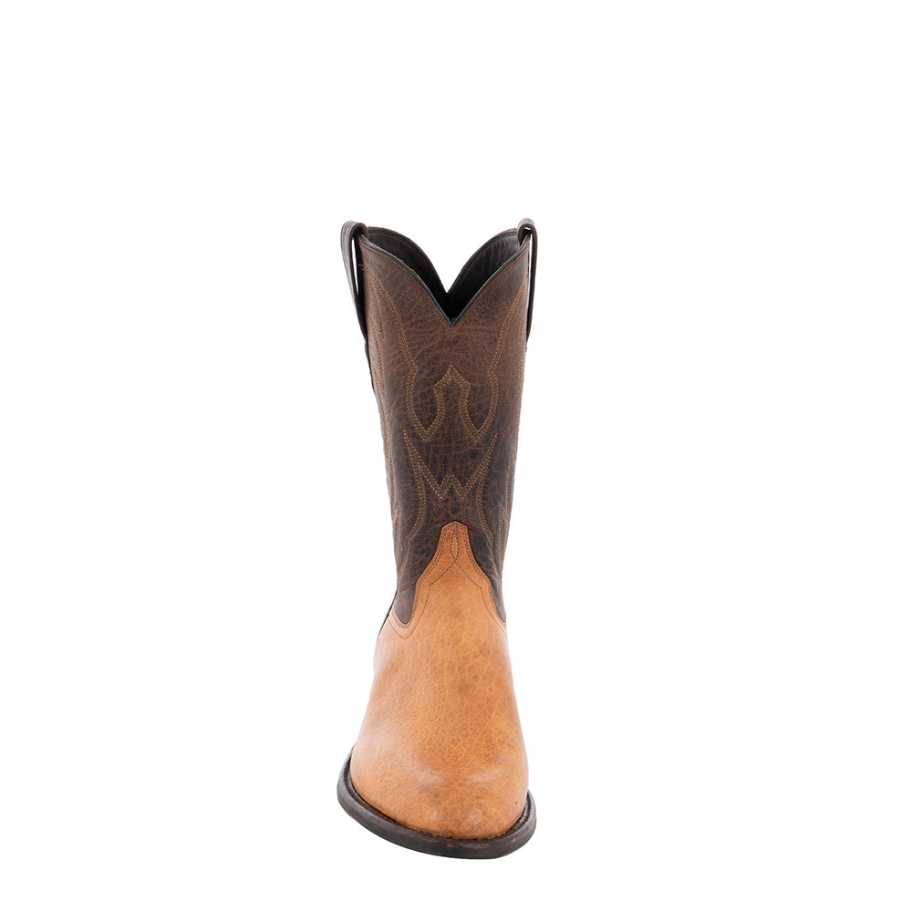 Men's Roper 12-2 Honey Bison/Tobac Goat Crown Stitch