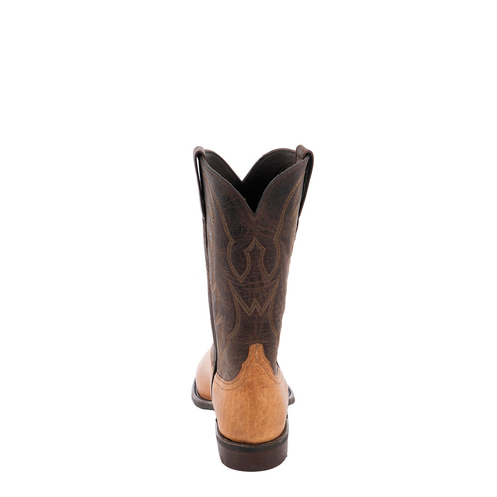 Men's Roper 12-2 Honey Bison/Tobac Goat Crown Stitch