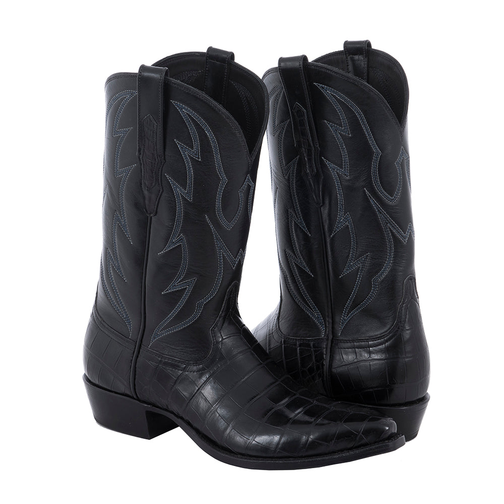 Men's Cowboy BK Gator Anl Crown Stitch