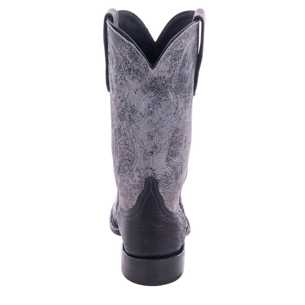 Men's Cowboy 12-2 Black Shark Grey Break Goat Crown Stitch