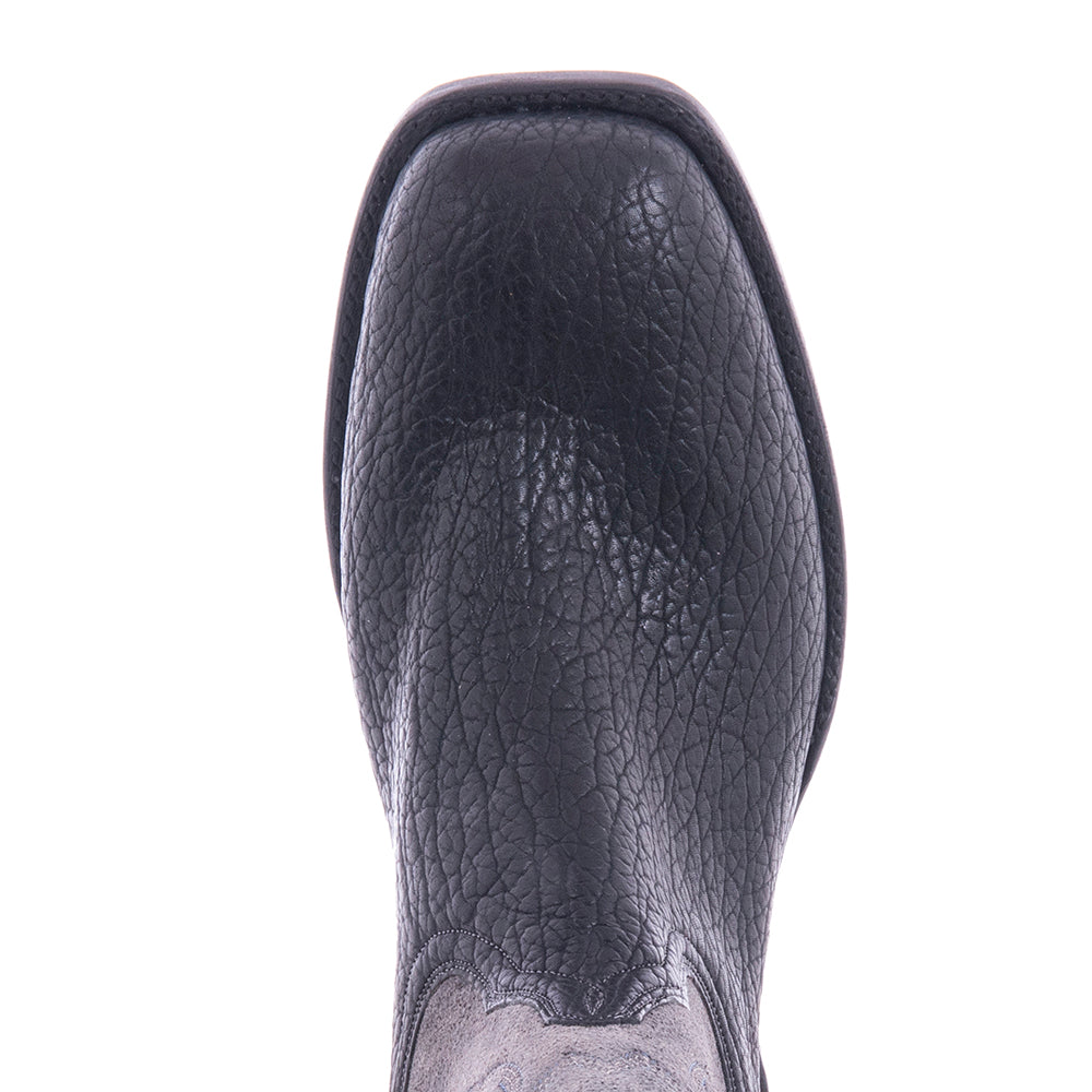 Men's Cowboy 12-2 Black Shark Grey Break Goat Crown Stitch