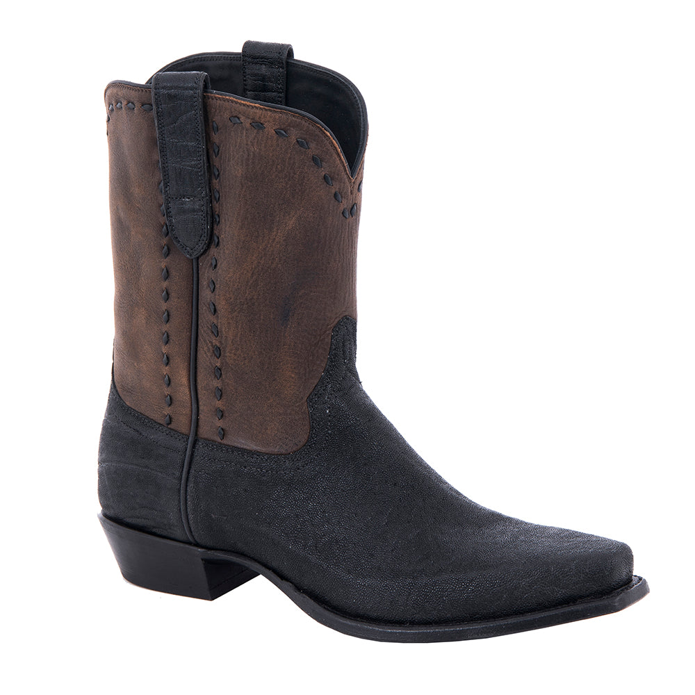 Men's 10" Cowboy Black Elephant Brn Black Buckstitch