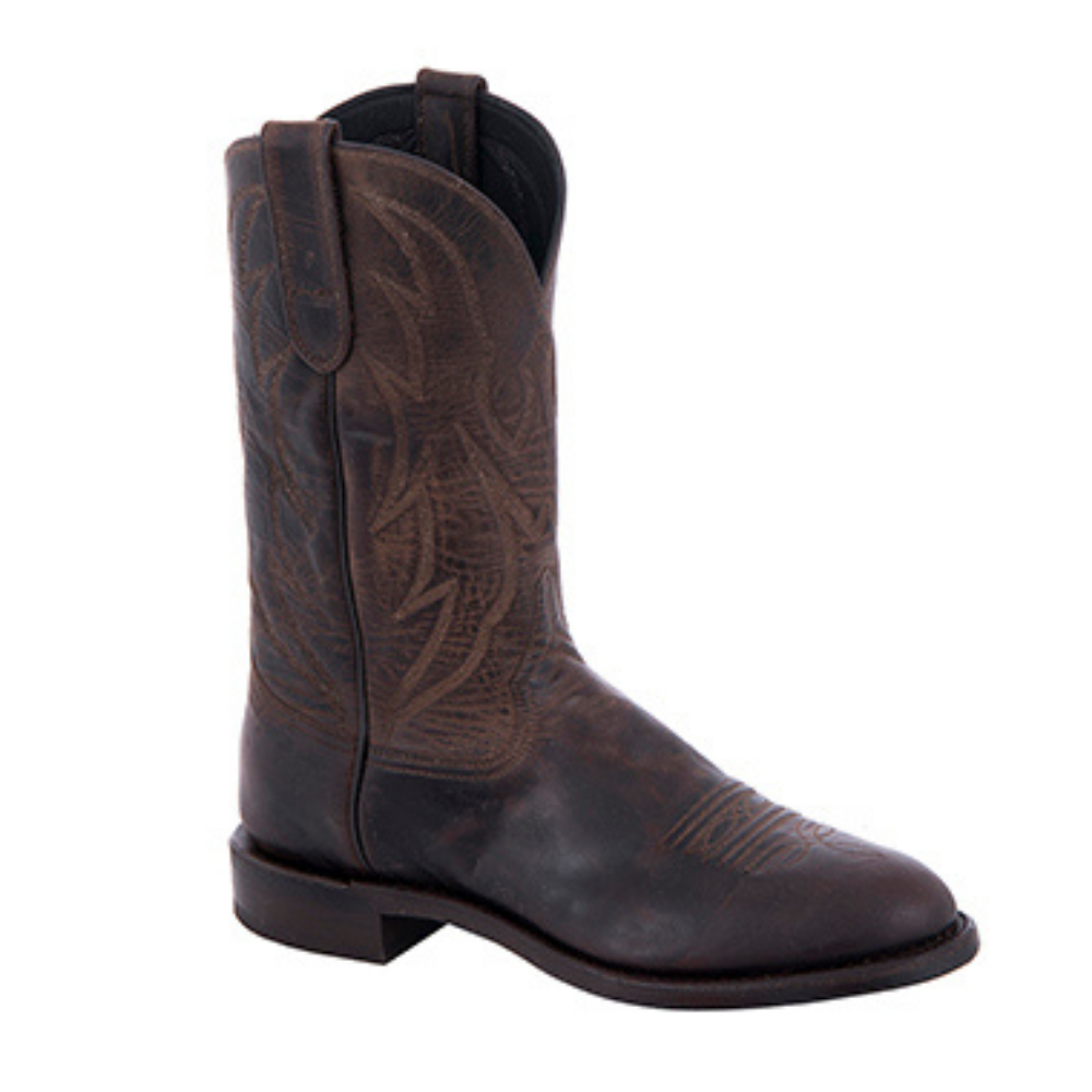 Mens Roper 12" Tobac Goat Crown Stitch