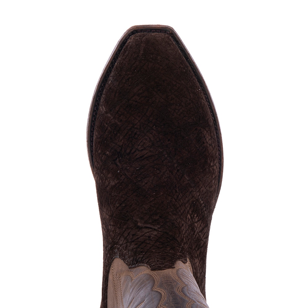 Men's Cowboy 12" Chocolate Hippo, Tobac Goat Winn Stitch